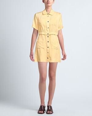 Sandro Meurice Mini Dress Button Front Twill Linen Preppy Minimalist Casual 6